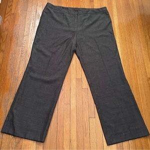 Escada 100% new wool brown tweed dress pants, size 46 or US 16 designer preppy